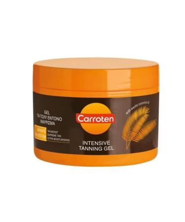 Carroten Carroten Intense Tanning Gel 150ml Tanning Accelerator with Coconut Oil and Vitamins A & E Instant Tanning Accelerator Sunscreen without SPF