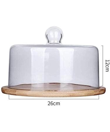 Clear Glass Cake Round Plate Kitchen Pastry Round Plate Water Decoration Plate Snack Round Plate Wooden Decoration Plate (Size : 26cm) - Buy Online on GoSupps.com