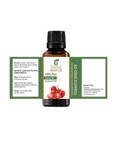 100% Pure Tomato Seed Oil - Natural Carrier Oil - Uncut & Therapeutic Grade - 0.51 Fl.OZ - International Shipping Available - Buy Online on GoSupps.com