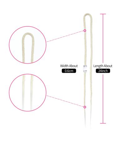 Buy DSoar 24 Double Ended Synthetic Dreadlocks - 10 Strands Soft Braided Extensions for Hip-Hop & Reggae Style - 613# - International Shipping - Buy Online on GoSupps.com