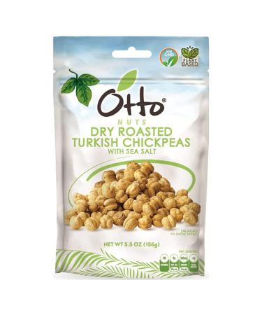 Otto Nuts - Dry Roasted Turkish Chickpeas with Sea Salt, Non-GMO Snack, Naturally Vegan Snack, High Protein | 5.5 OZ with Resealable Bag