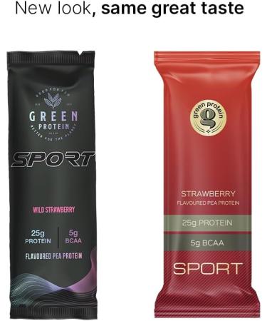 G.EN PR.EIN Sport Vegan Pea Protein Isolate Powder - 100% Plant-Based 25g Protein 5g BCAA per Serving - Wild Strawberry (Pack of 12) | International Shipping Available - Buy Online on GoSupps.com