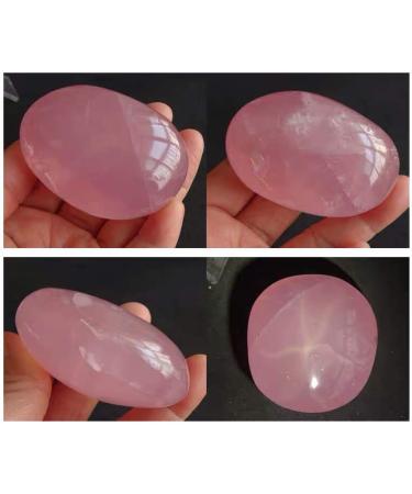 Natural Rose Quartz Carved Palm Stone Polished Irregular Shaped Sphere Crystal Quartz Gemstone Reiki Balancing Decoration Stone Collection - Buy Online on GoSupps.com