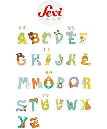 9 SEVI Wooden Animal Letters | Decorative Children's Door Letters & Gift Packaging | Unique Wooden Gifts - Buy Online on GoSupps.com