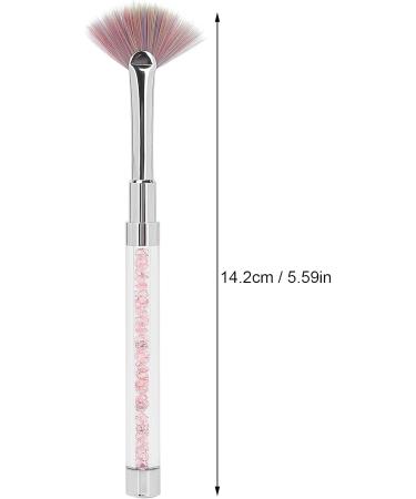 Fan Shape Nail Brush Nylon Hair Rhinestone Decoration Anti Slip Handle Fan Nail Brush Beautiful Practical for Nail Experts for Home - Buy Online on GoSupps.com