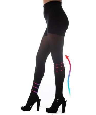 Medicella Premier Closed Toe Compression Pantyhose for Women - 20-30 mmHg Medical Quality | Sheer Firm Support for Circulation & Travel - Small Black - Made in USA - Buy Online on GoSupps.com