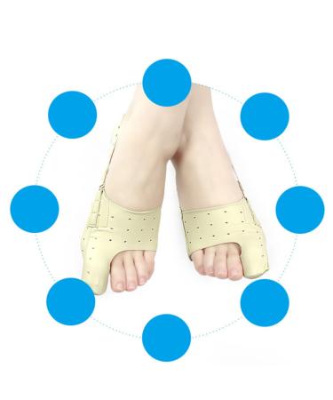 Healifty Unisex Big Toe Straightener & Bunion Corrector - Set of 3 (Light Yellow) - Foot Orthotics - Buy Online on GoSupps.com