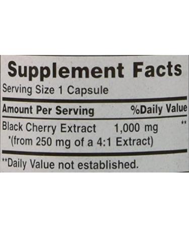 Puritan's Pride Black Cherry 1000 mg - 300 Capsules (3 Pack) - Made in USA | Buy Now for International Shipping - Buy Online on GoSupps.com