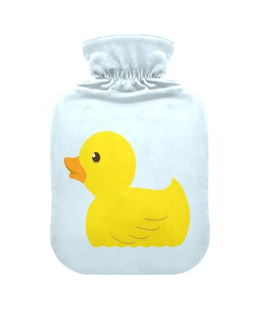 Heat bottle with cover 1 l of durable warm-up bag for hand feet shoulder and neck pain cramps heating press and heat therapy pattern from yellow duck funny