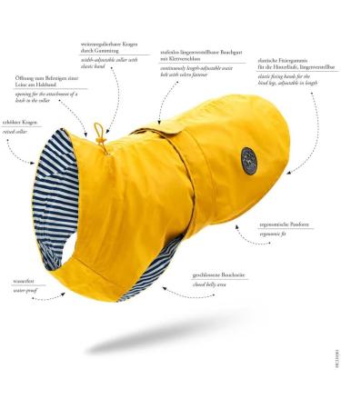 Shop Hunter Dog Raincoat Milford - Blue Size 70 | Waterproof & Stylish for All Breeds - Buy Online on GoSupps.com