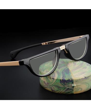 Portable Folding Half Moon Reading Glasses | Blue Light Blocking | Anti Glare 3.5x Readers for Men & Women - Shop Now - Buy Online on GoSupps.com