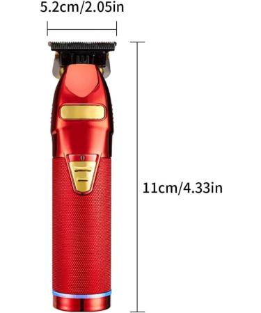 Hair Clippers USB Rechargeable Electric Beard Trimmer Barbers Hair Grooming Kit Red Metal Beard Trimmer - Buy Online on GoSupps.com