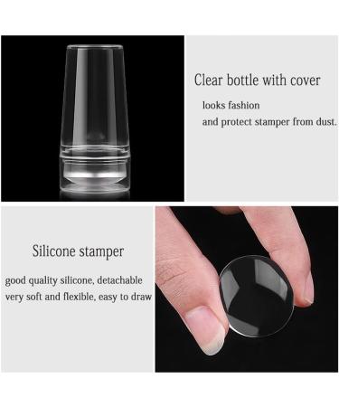 Clear Jelly Nail Stamper & Scraper Set with Cap - Nail Art Stamping Tools Kit - Buy Online on GoSupps.com