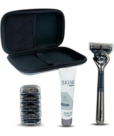 Levigo Manual Razor & Waterproof Storage Bag | Portable Dustproof Compatible with Gillette - Oxford Fabric Gray - Buy Online on GoSupps.com