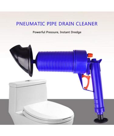 Air Drain Blaster Cleaner Sewer Pipe Dredging DeviceToilet Kitchen Floor Drain Blaster with 4 Plugs Blue - Buy Online on GoSupps.com