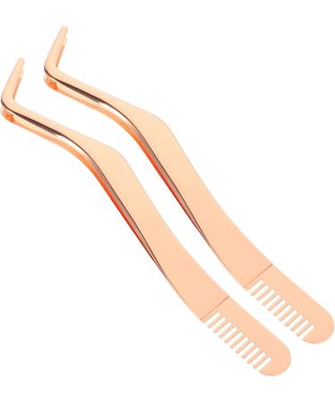 POPETPOP 8-Piece Stainless Steel Eyelash Extension Tool Set | Tweezers Combs & Applicators for Perfect Fake Lashes - Buy Online on GoSupps.com