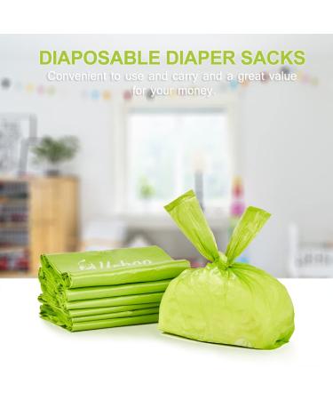 300 Count Oxo-Biodegradable Baby Diaper Bags with Easy-Tie Handles - Unscented Diaper Disposal & Pet Waste Bags - Buy Online on GoSupps.com