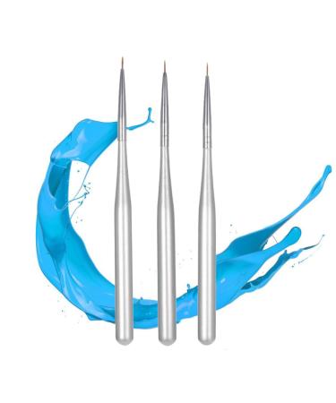 Beaupretty Nail Art Liner Brush Pen nail art liner nail art brush pen nail stripping brush nail polish liner eyeliner Eyeliner Small Bristle Brush medium Silver