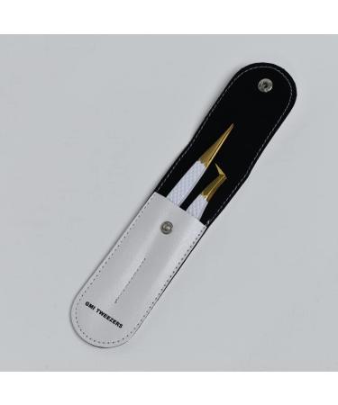2pcs White Gold Pointed Eyelash Tweezers for Lash Extension - Stainless Steel Precision Tweezers for Volume and Classic Lashes - False Eyelash Extension Kit - Buy Online on GoSupps.com