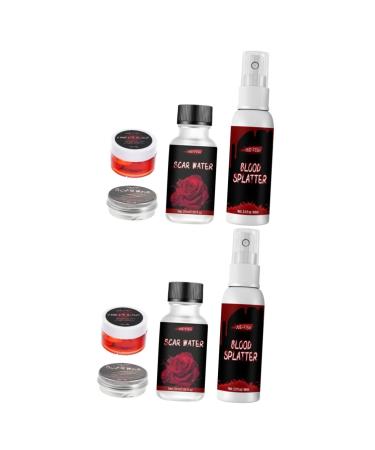 minkissy 2 Sets Scar Wax Halloween Makeup Skin Wax Wound Skin Wax Halloween Cosmetic Wax Fake Scars Wax Wound Moulding Scar Halloween Makeup Wax Halloween Blood Plasma Makeup Skin Wax Kit