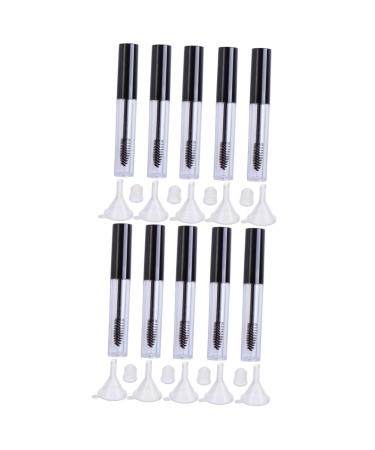 FOMIYES 10 Pcs Empty Tube Eyelash Brush Tube Empty Eyelash Serum Tube Empty Mascara Tube Empty Eyelash Tube 1 g (Pack of 1) Blackx2pcs