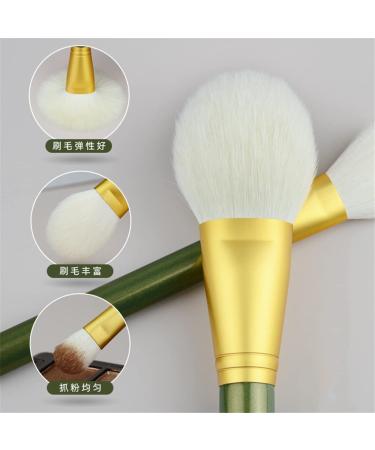 11-Piece Wool Makeup Brush Set - Eco-Friendly Loose Powder & Eye Brushes for Flawless Beauty - Buy Online on GoSupps.com