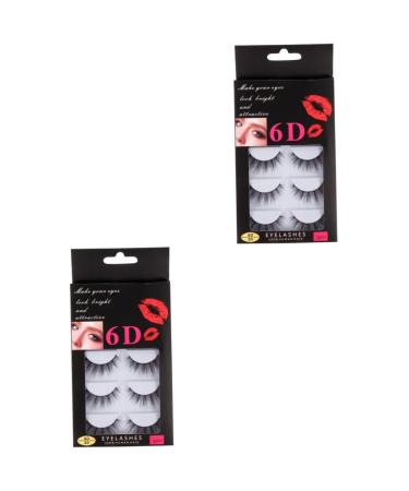 Healeved 10 Pairs False Eyelashes Eyelash Hair Eyelashes Cross Eyelashes Thick Eyelashes Fake Eyelashes Cosmetic Tool Artificial Eyelashes Cross Eye Lashes Handmade Eyelashes