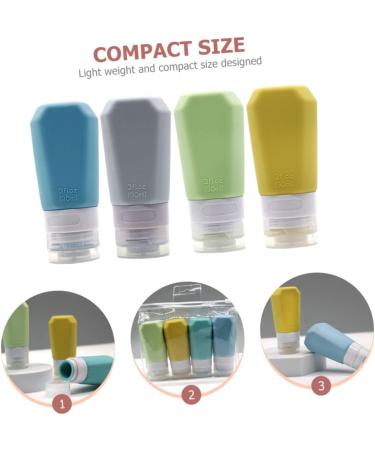 Beatifufu Travel Toiletries 1 Set Silica Gel Bottle Storage Cosmetic Bottle Travel Squeeze Bottle - Buy Online on GoSupps.com
