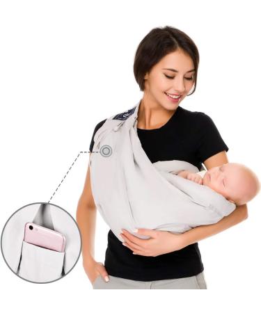 CUBY Baby Carrier Sling - Adjustable Newborn Essentials for Comfortable Nursing - Dark Grey - Buy Online on GoSupps.com