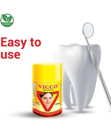 Vicco Vajradanti Powder 100g - Pack of 3 | Natural Ayurvedic Oral Care - Buy Online on GoSupps.com