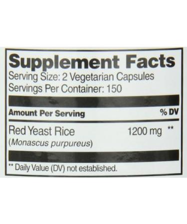 21st Century Red Yeast Rice Extract Veg Capsules 300 Count - Buy Online on GoSupps.com