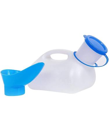 Urine Bottle for Men and Women 1000ML Unisex Potty Urinals for Car Toliet Urinal Pot Portable Pee Bottle with A Lid and Funnel Leakproof Urinals for Car Travel Camping Outdoor