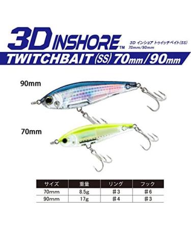 Yo-Zuri 3D Inshore Twitchbait Slow Sinking Lure Mm 2 Multi Chartreuse 70mm - Best Quality Fishing Lure - Buy Online on GoSupps.com