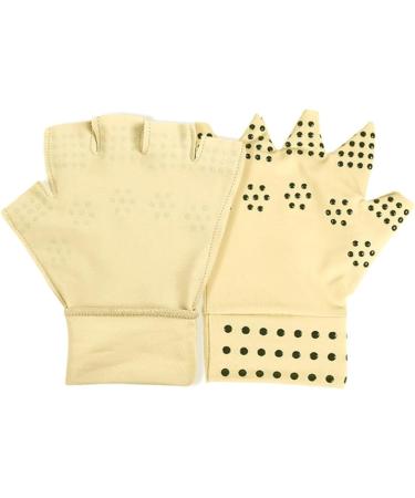 Healeved Anti-Slip Workout Gloves - 3 Pairs Magnetic Half Finger Sports Gloves for Fitness & Riding Non-Slip Elastic Support - Buy Online on GoSupps.com