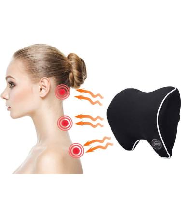 ICOMFYWAY Car Neck Support Pillow - Memory Foam Headrest for Neck Pain Relief While Driving - Black - Buy Online on GoSupps.com
