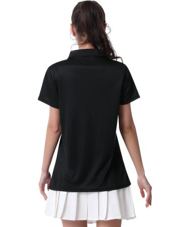 Women's Dry Fit Golf Polo Shirt 3 Pack - Black/Rose/Purple - Size Large - Buy Online on GoSupps.com
