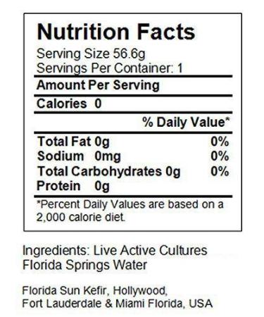 Florida Sun Kefir Original Water Kefir Grains - 1/4 lb with 12 Brewing Bags - Buy Online on GoSupps.com