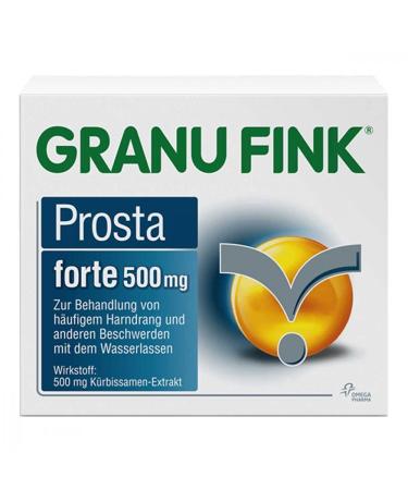 Granu Fink Prosta Forte 500 mg - Vegetable drug for the treatment of prostate bubble complaints - with unique Uromedic pumpkin - 1 x 40 hard capsules