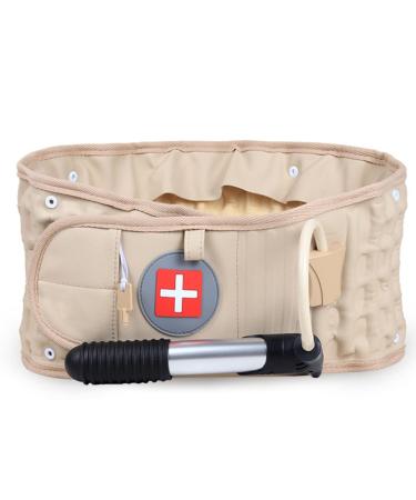 XJKLBYQ Decompression belts for the back adjustable hip 66 110 cm Khaki spine lumbar spine rear fold for men decompression back belts