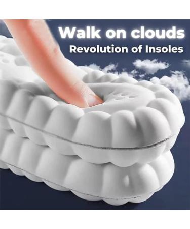 Shimogai Cloudstride 4D Sports Shoe Insoles - Soft, Breathable, High-Elasticity Shock Absorbing Technology - Gray, Unisex (3 Pairs, Size 45-46) - Buy Online on GoSupps.com