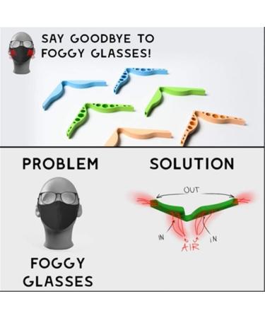 Boqqu Fogless Accessories for Glasses | 5/10 Silicone Anti-Fog Nose Bridge Pads | Prevents Fogging | Yellow - Buy Online on GoSupps.com