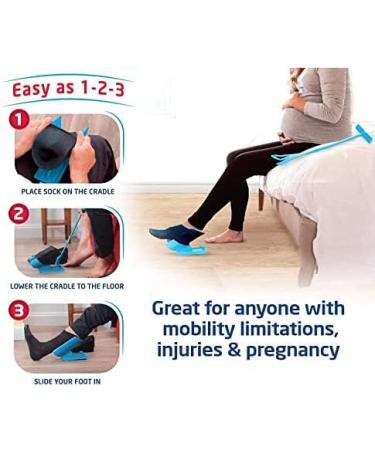 Sock Aid Easy On & Easy Off Sock Helper No Bending Stretching for Pregnancy and Injuries Living Tool Dressing Aid for Socks(2 pcs) - Buy Online on GoSupps.com