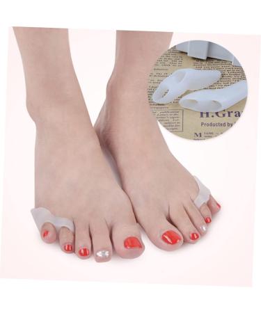 2pcs Silicone Gel Bunion Toe Spacers for Men and Women - Toe Separators and Spreaders for Feet - White Splitter Gasket Insole - Buy Online on GoSupps.com