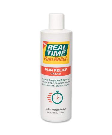Real Time Pain Relief Cream 12 Ounce Bottle 12 Ounce Squeeze Cap
