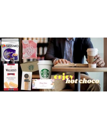 Temas Tassimo Hot Chocolate Pods Gift Set includes Tassimo Hot Chocolate pods x 8 Walkers Short Bread Biscuits Marshmallows Reusable Coffee Cup Sleeves Hot Chocolate Stirrers - Buy Online on GoSupps.com