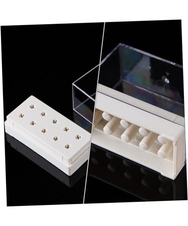 Housoutil 1pc Grinding Head Storage Box Container Grinding Head Display Base Pedicure Drill Bit Stand Manicure Grinding Head Holder Bit Holder White Nail - Buy Online on GoSupps.com