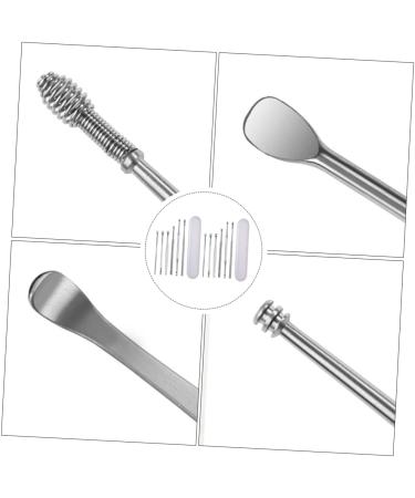 2-Piece Stainless Steel Ear Cleaning Tool Set for Safe Ear Wax Removal - Child-Friendly Double Head Ear Scoop and Scraper - 11.7cm - Buy Online on GoSupps.com