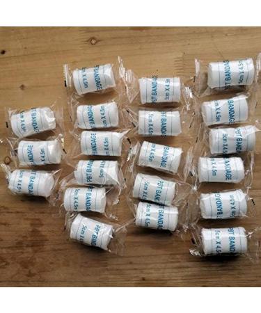 EatingBiting 20 Rolls 2 inch x 4.92 Yards Stretched Gauze Bandage Rolls with Medical Tape - Medical Grade Sterile First Aid Wound Care Cotton Ply for Ankles, Knees, and More - Buy Online on GoSupps.com