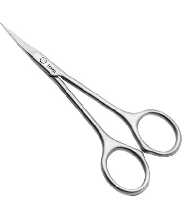 THRAU Facial Hair Scissors - Multi-Purpose Stainless Manicure Trimmer for Nails, Eyebrows, Nose Hair, Mustache, and Eyelashes - Curved Blade 4.1 inch Professional Scissors - Buy Online on GoSupps.com