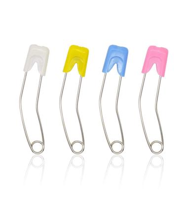 NX Garden 12pcs Curved Safety Pins Plastic Head Safety Locking Baby Cloth Diaper Nappy Pins for Baby Care